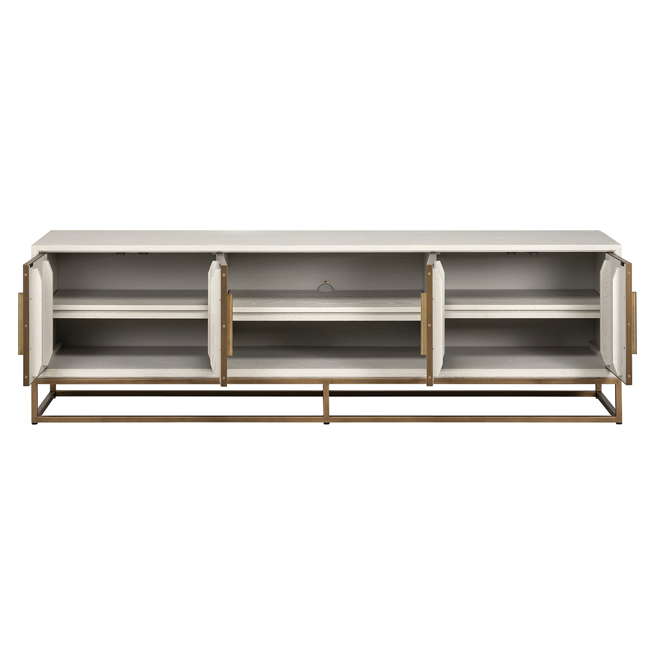 TV cabinet Whitebone brass 4-doors 200 (Verona Grey)