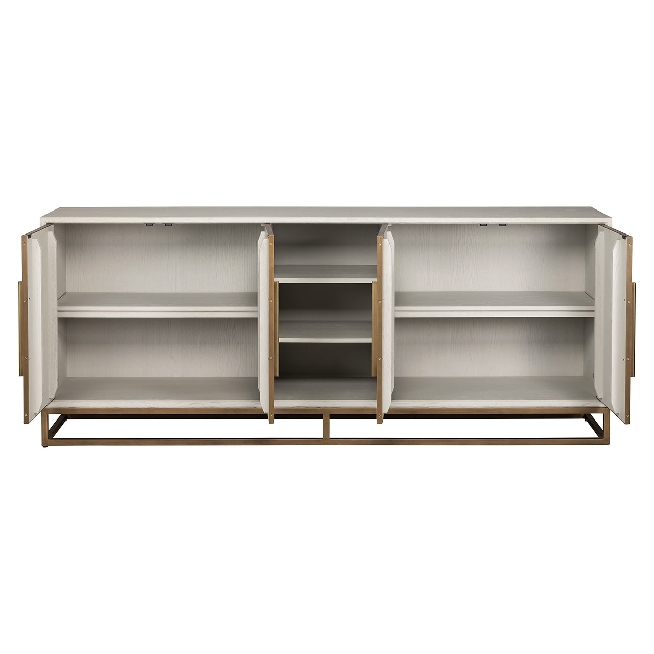 Sideboard Whitebone brass 4-doors (Verona Grey)