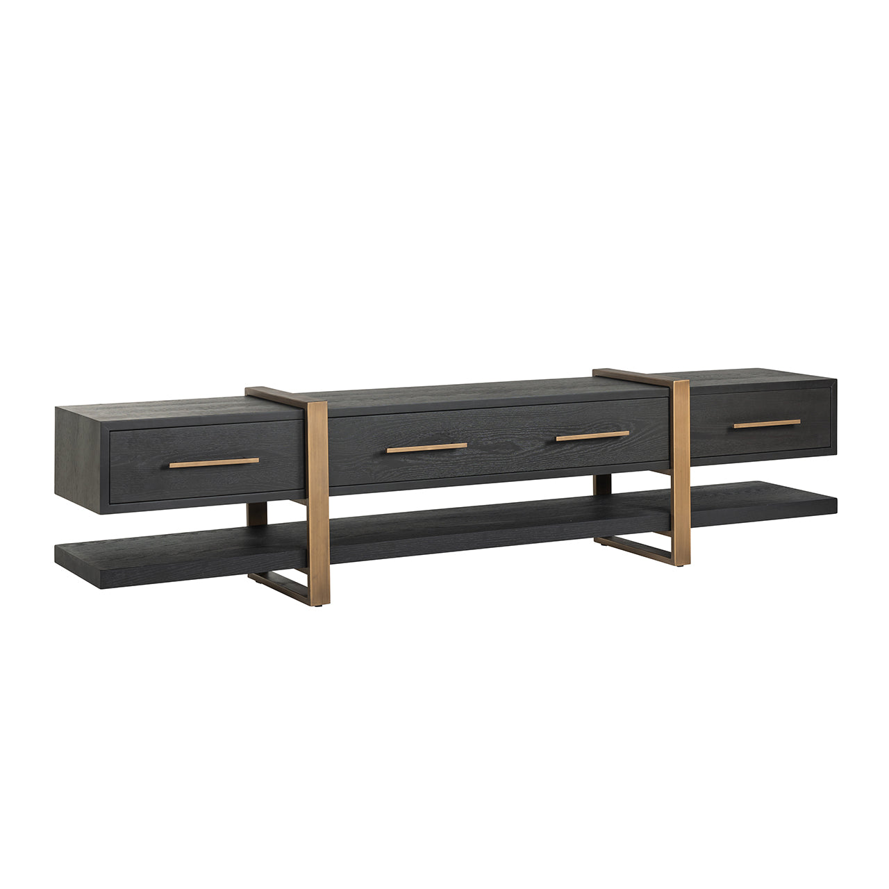 TV cabinet Cambon 3-drawers (Dark coffee)