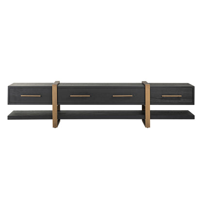 TV cabinet Cambon 3-drawers (Dark coffee)