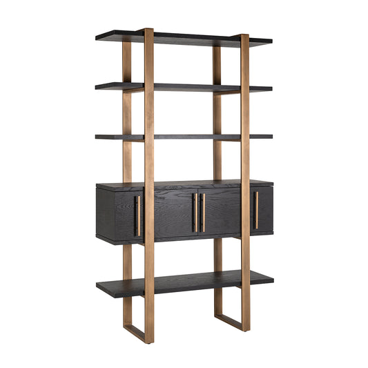 Display cabinet Cambon 4-doors 4-shelves (Dark coffee)