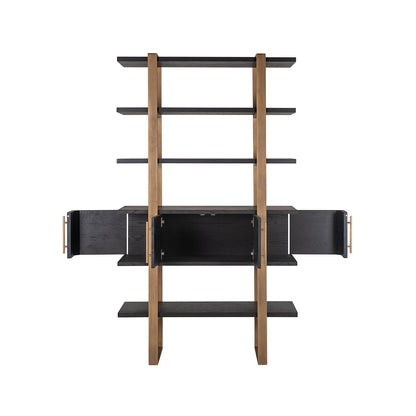 Display cabinet Cambon 4-doors 4-shelves (Dark coffee)- Richmond Interiors