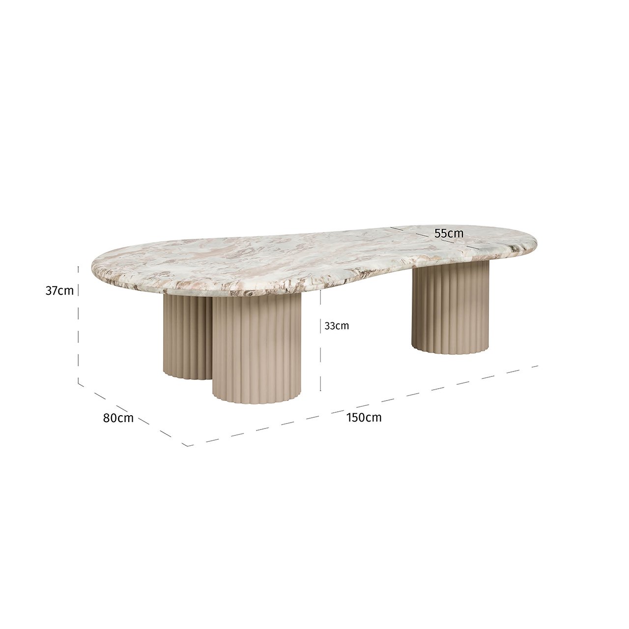 Coffee table Coronel (Beige)- Richmond Interiors