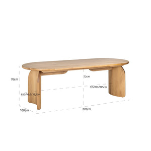 Dining Table Fairmont Natural 270 (natural) – Richmond Interiors