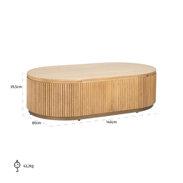 Coffee table Belfort natural oak