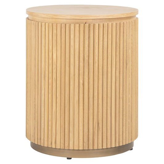 End table Belfort 50Ø (Natural oak)