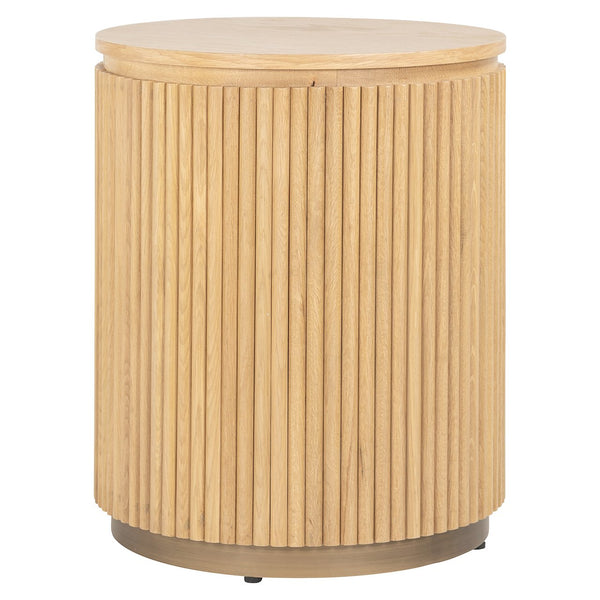 End table Belfort 50Ø (Natural oak)