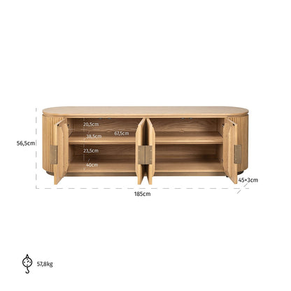 TV cabinet Belfort 4-doors (Natural oak)