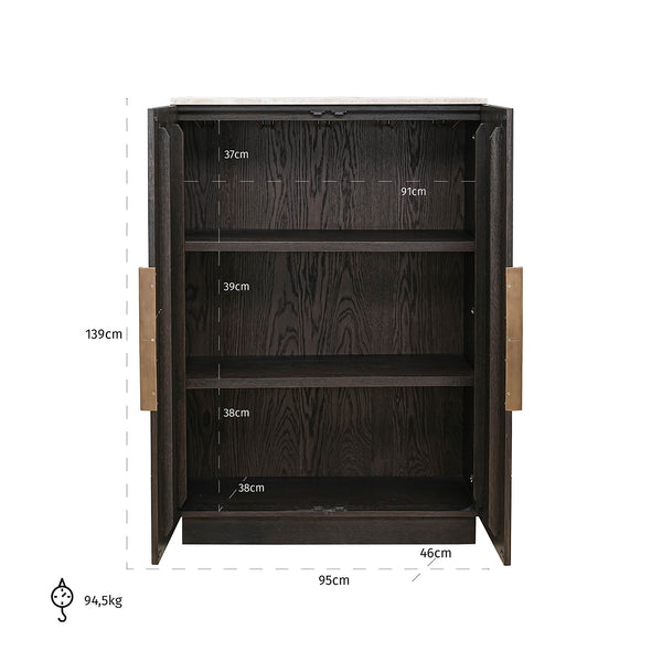 Cabinet Claremont 2 – Doors (brown) – Richmond Interiors – Ex Display Immediately Available From Our Buzzards Valley Showroom