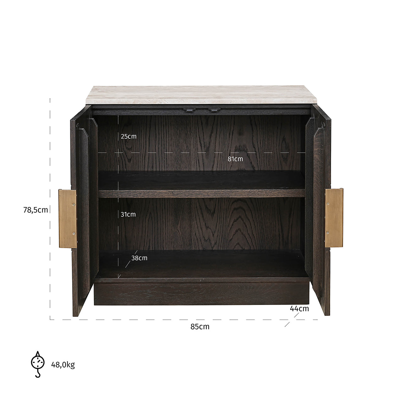 Sideboard Claremont 2-doors (Brown)