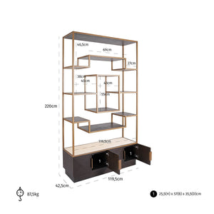 Display Cabinet Claremont (brown) – Richmond Interiors