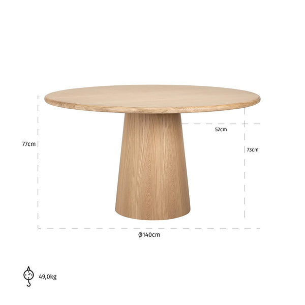 Dining Table Oakley 140Ø (natural Oak) – Richmond Interiors