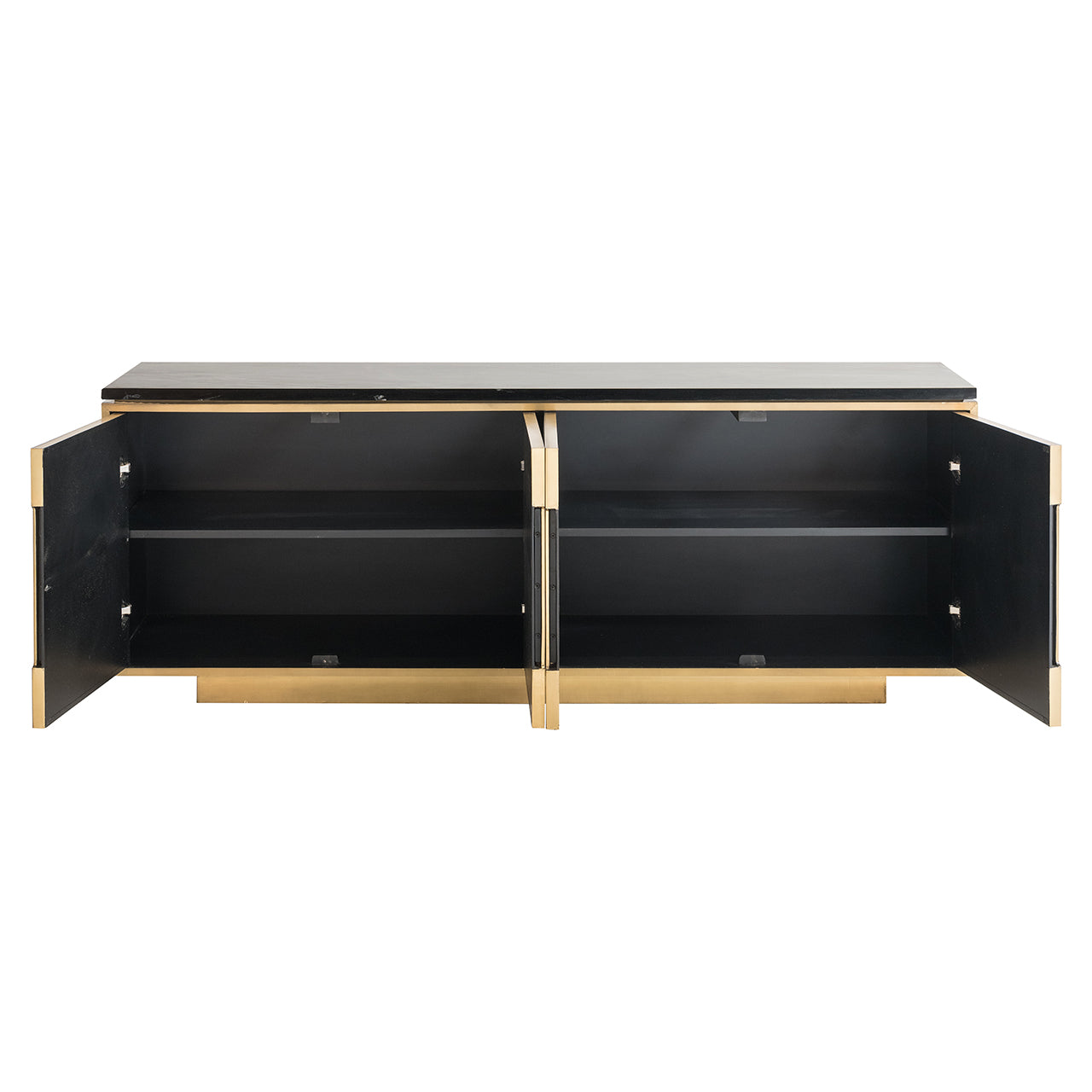 Sideboard Finsbury 4-doors (Black/gold)