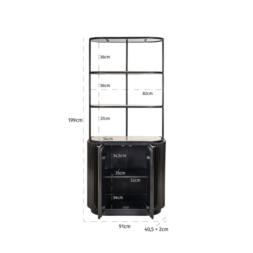 Cabinet Hampton 2-doors 2-shelves
