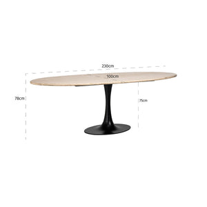 Dining Table Hampton Oval 230 – Richmond Interiors