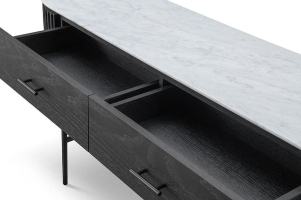 Lantine Marble Console Table - Matt Black - Tommy Franks