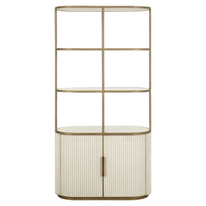 Display Cabinet Tivoli 2 – Doors 3 Open Shelves (white) – Richmond Interiors – Ex Display Immediately Available in Our Buzzards Valley Showroom