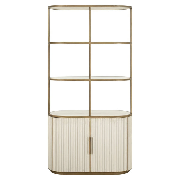 Display Cabinet Tivoli 2 – Doors 3 Open Shelves (white) – Richmond Interiors – Ex Display Immediately Available in Our Buzzards Valley Showroom