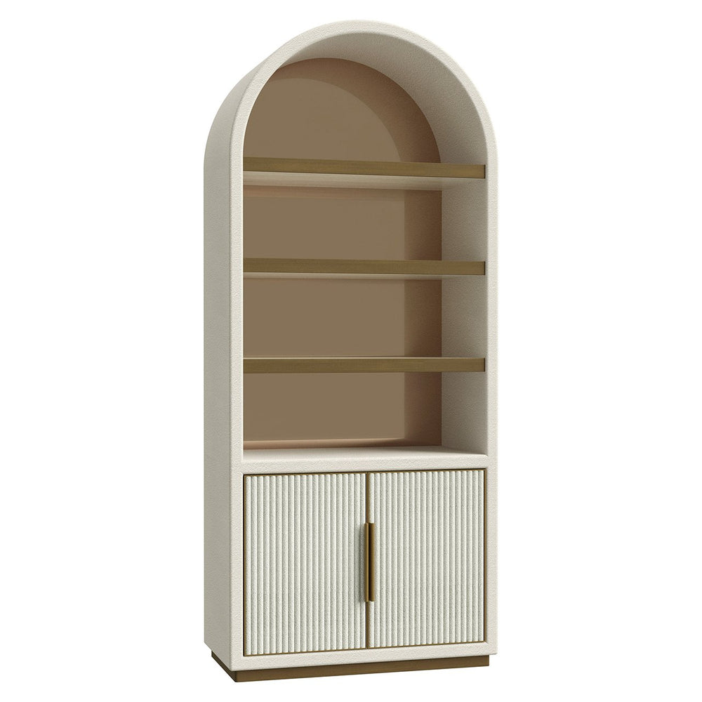 Display cabinet Tivoli with arched top 2-doors 3-shelves (White)