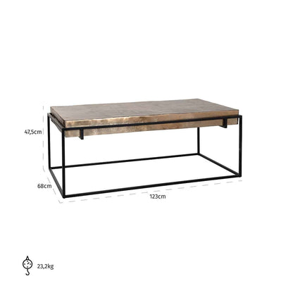 Coffee table Calloway  (Champagne gold)- Richmond Interiors