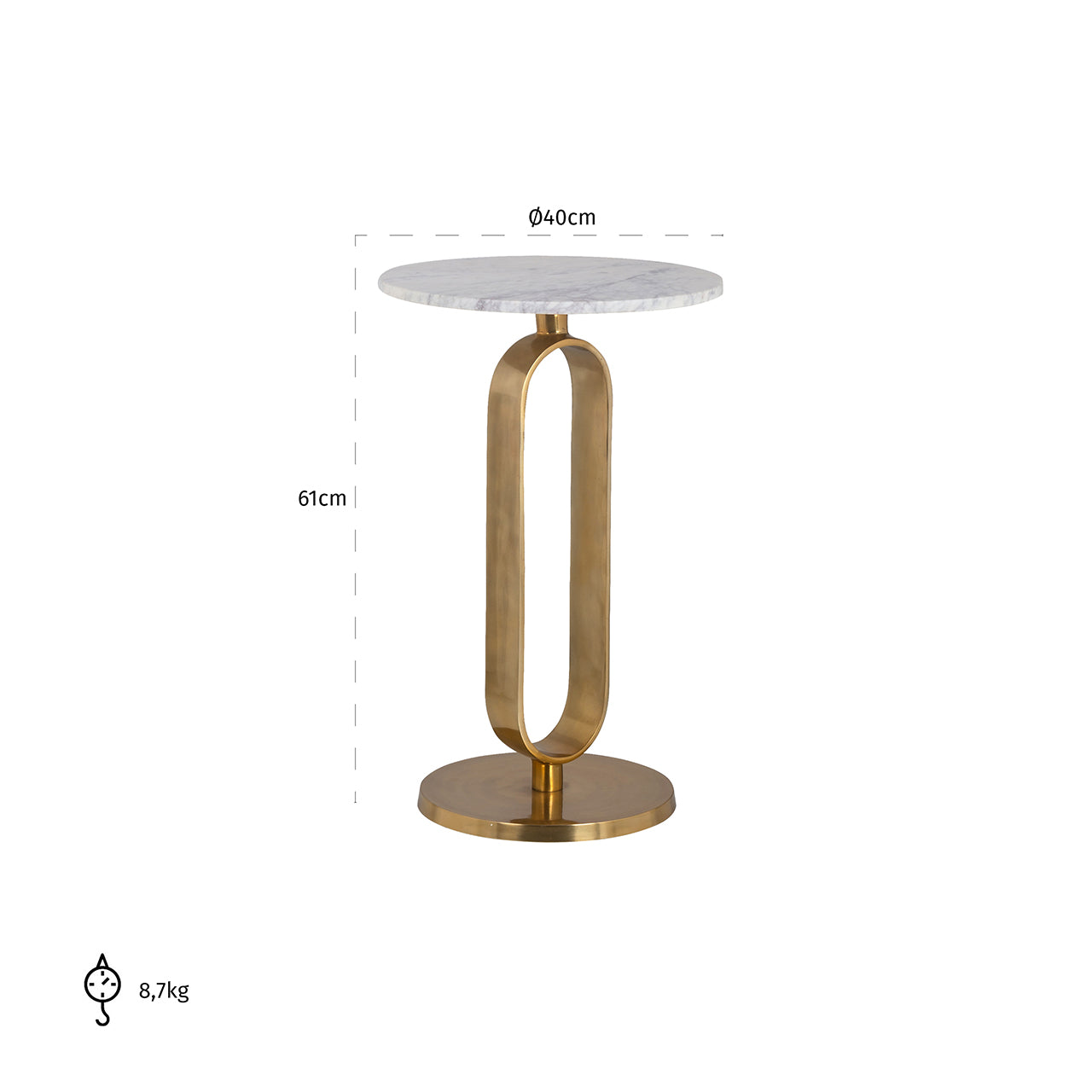 End table Celine (Brushed Gold)- Richmond Interiors