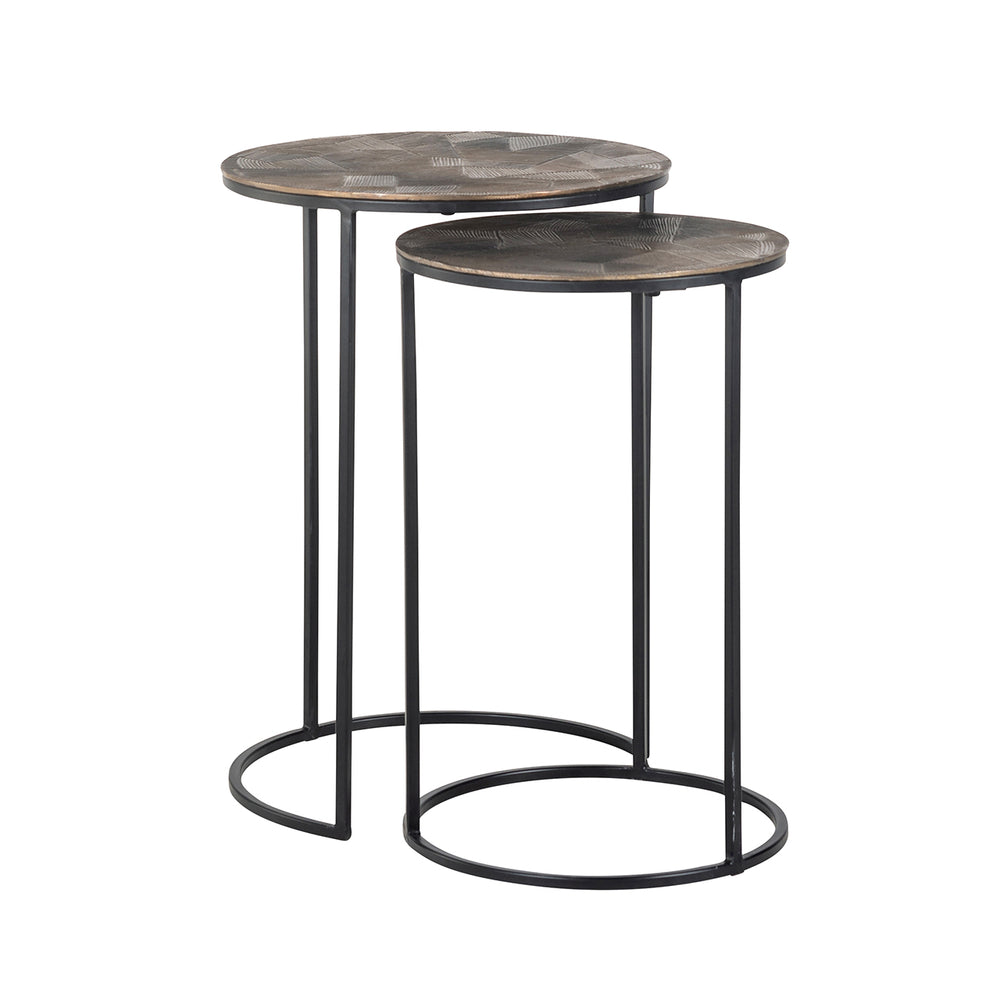 End table Tulum set of 2 (Brushed Gold)