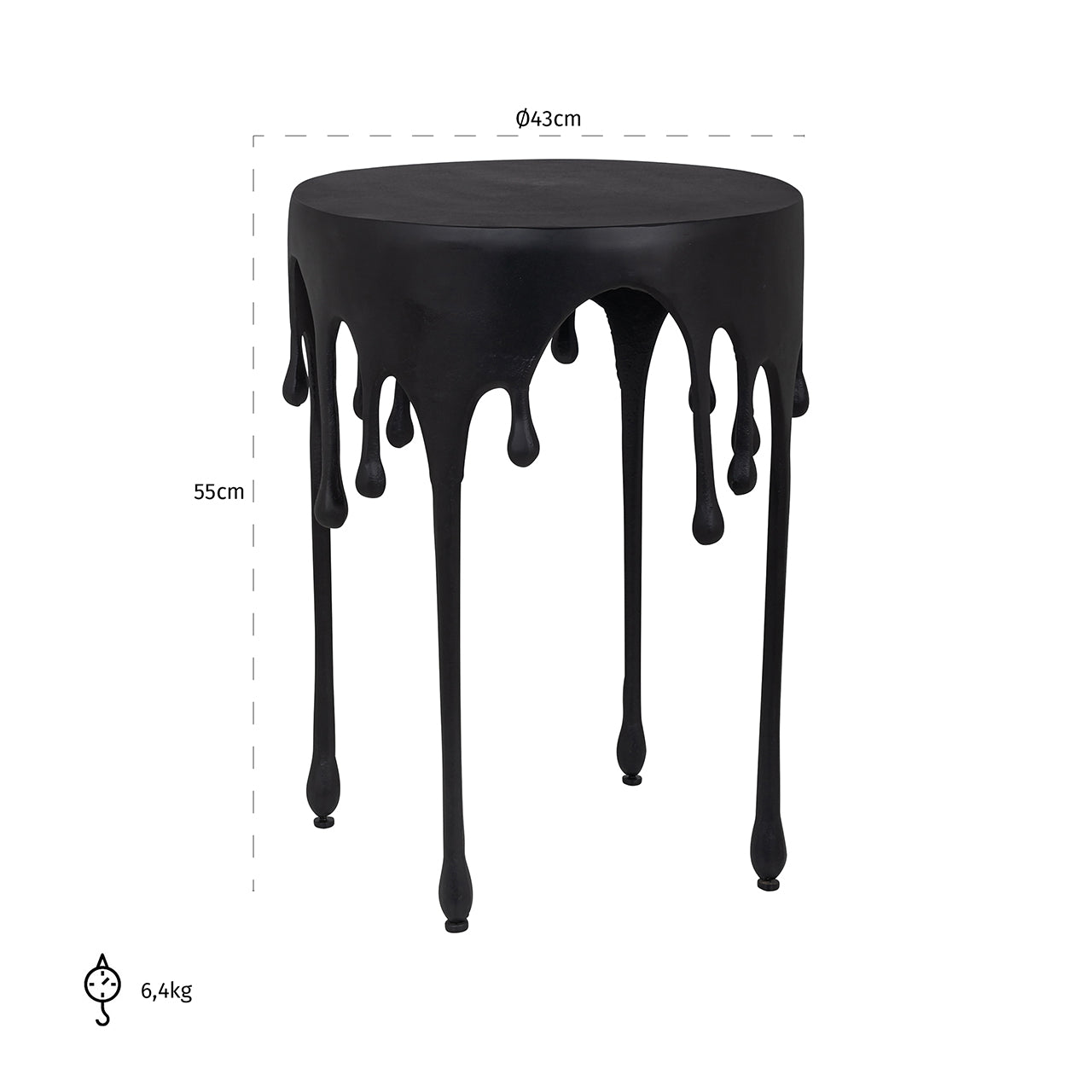 End table Laila (Black)- Richmond Interiors