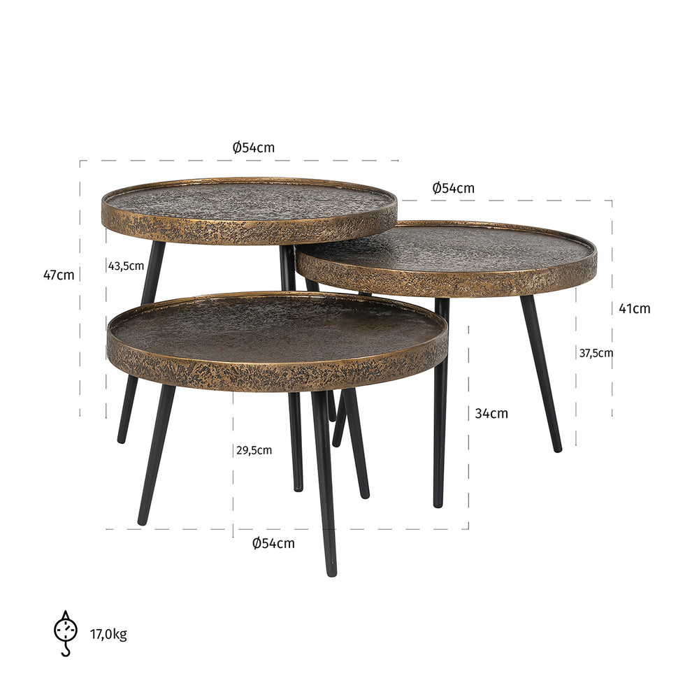 Coffee table Luton set of 3