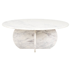Coffee table Holmes white 90Ø