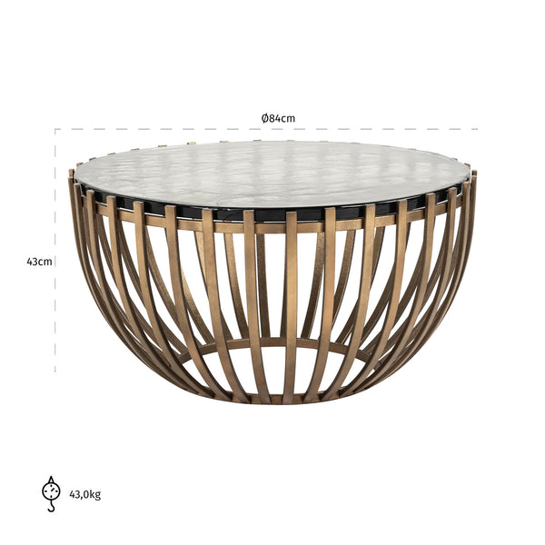 Coffee table Volante gold