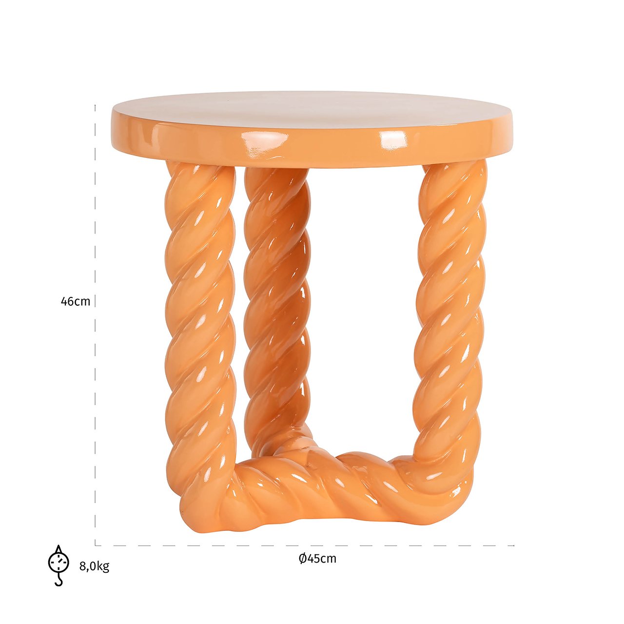End table Rosly orange- Richmond Interiors