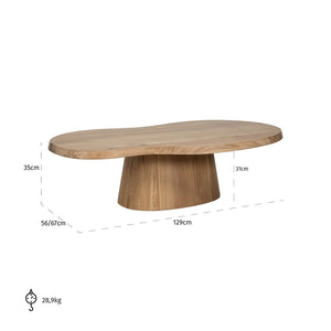 Coffee table Riva natural oak