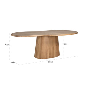 Dining table Riva natural oak 230