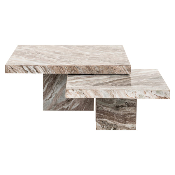 Coffee table Rashford Blush beige (Set of 2)