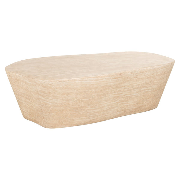 Coffee table Fictus 125 faux travertine (Beige)