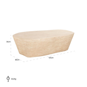 Coffee table Fictus beige 125