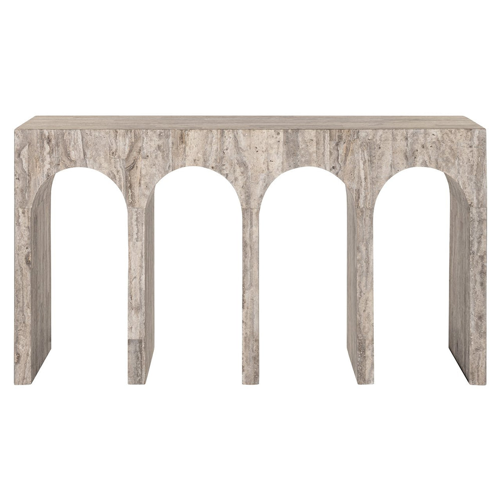 Console La Rague natural grey travertine (Grijs)