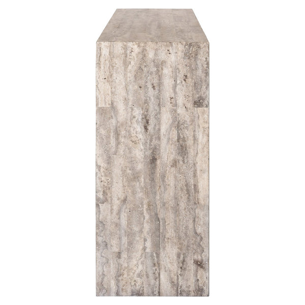 Console La Rague Natural Grey Travertine (grijs) – Richmond Interiors – Ex Display Immediately Available From Our Buzzards Valley Showroom