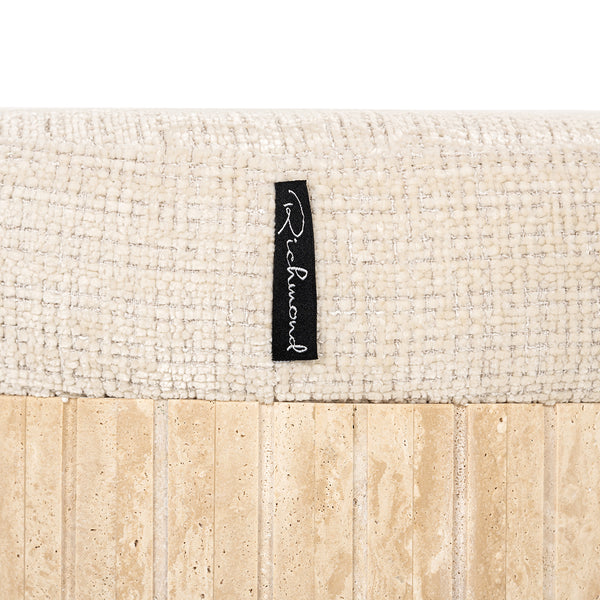 Pouffe Gallice Natural Beige Travertine (beige)