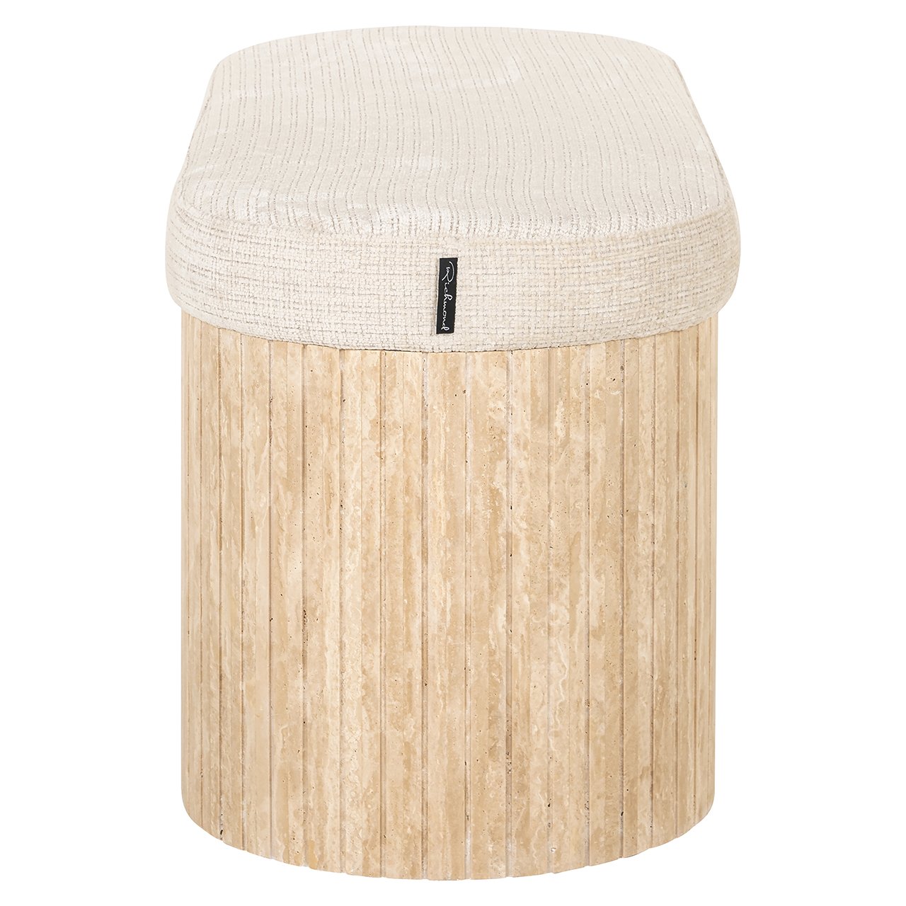 Bench Gallice natural beige travertine (Beige)- Richmond Interiors