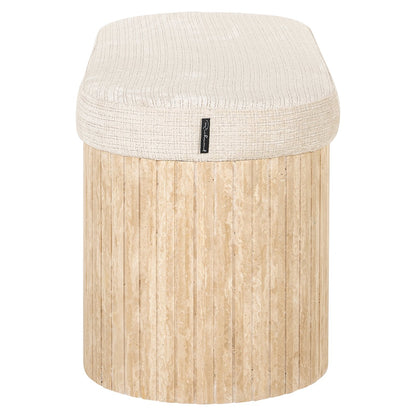 Bench Gallice natural beige travertine (Beige)- Richmond Interiors