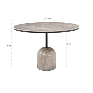 Dining table Duncan sand 120Ø