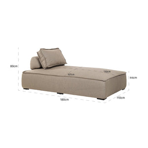 Outdoor daybed Jondal taupe