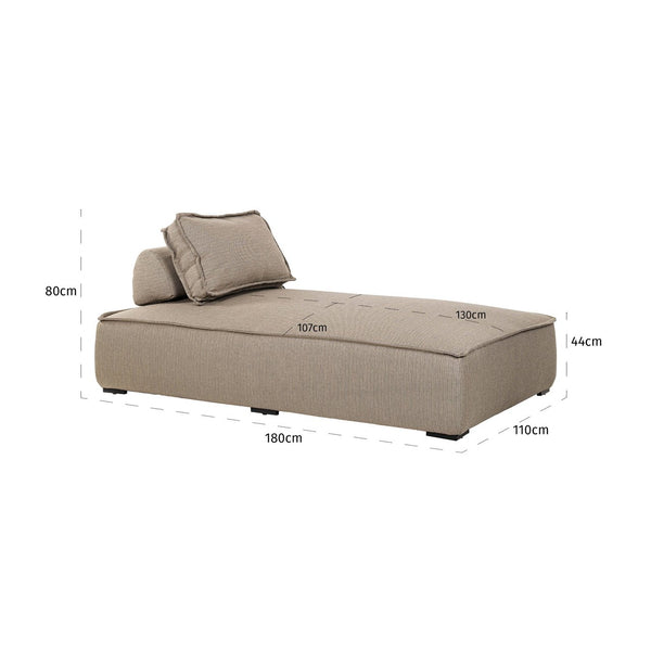 Outdoor daybed Jondal taupe