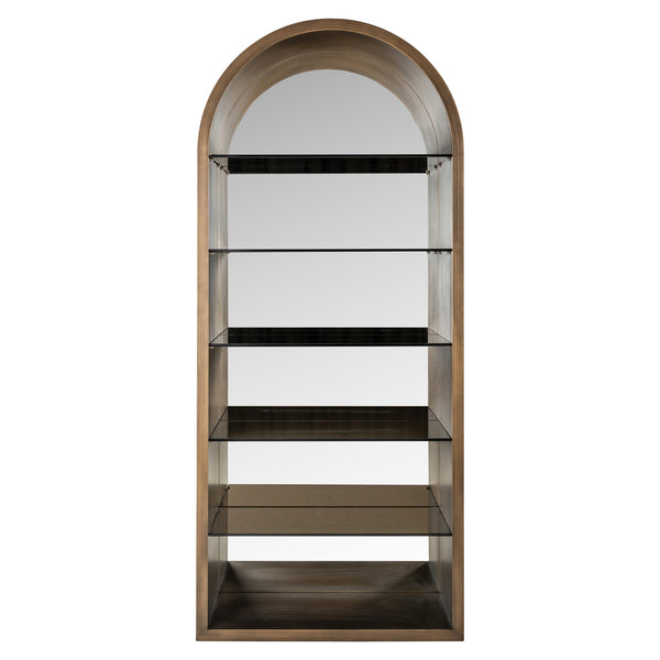 Display cabinet Bowic brushed gold