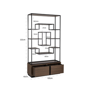 Display Cabinet Bonvoy Brown 2 – Drawers (brown) – Richmond Interiors