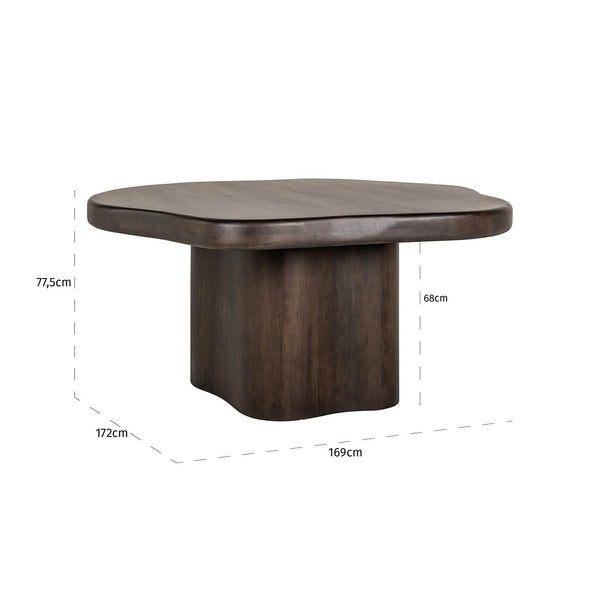 Dining Table Sherman Organic 152x152 (brown) – Richmond Interiors
