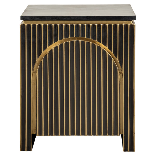 Nightstand Les Arcs 1 – Door (brushed Gold) – Richmond Interiors