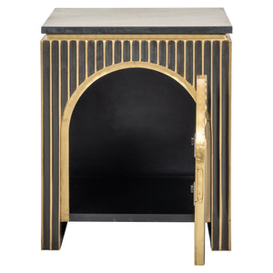 Nightstand Les Arcs 1 – Door (brushed Gold) – Richmond Interiors