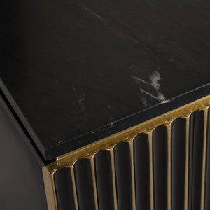 Nightstand Les Arcs 1 – Door (brushed Gold) – Richmond Interiors